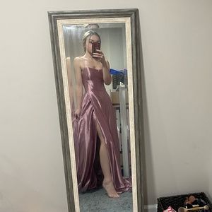 Windsor Light Pink Floor Length Prom Dress Open Back